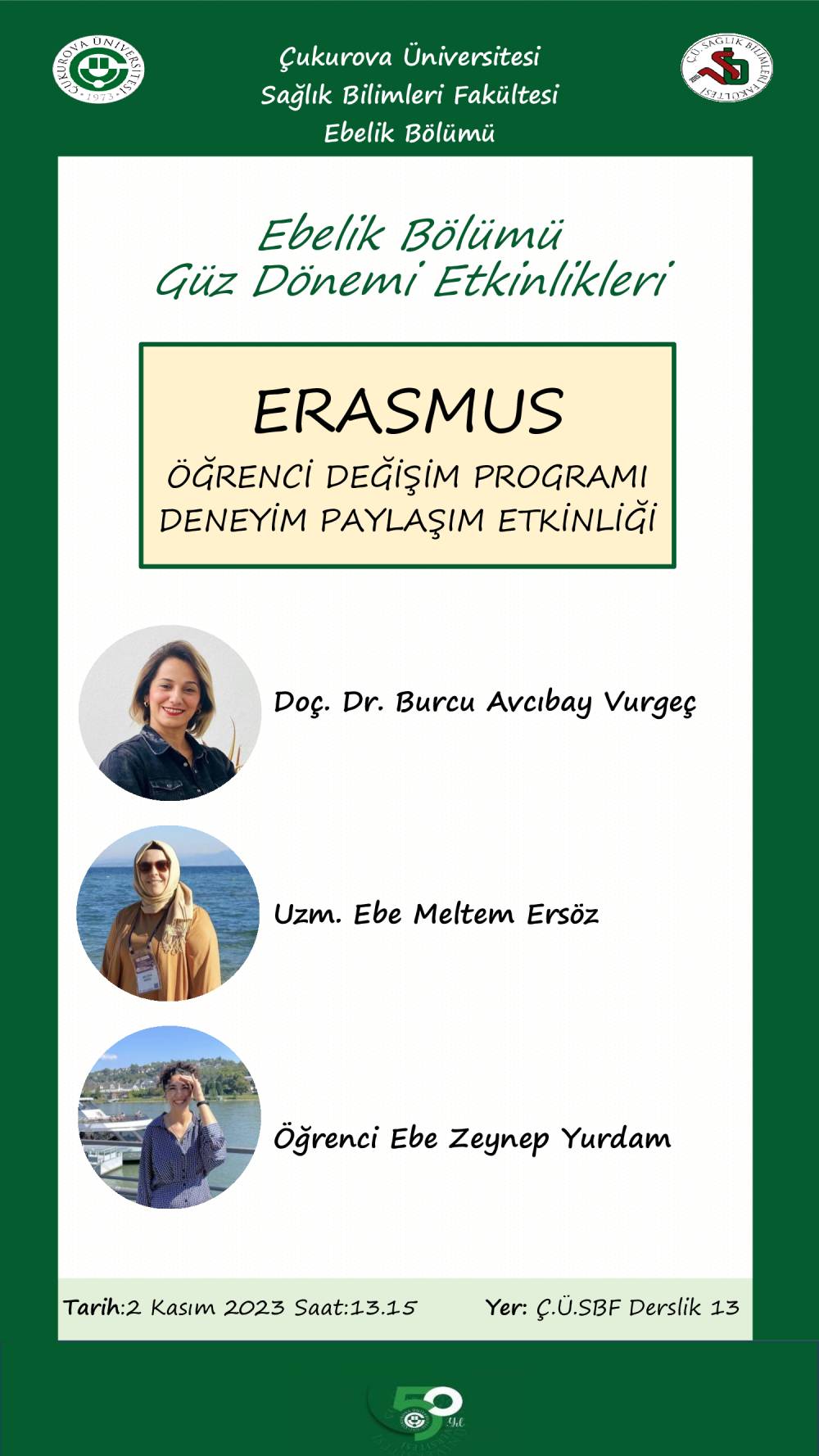 Erasmus Öğrenci Değişim Programı Deneyim Paylaşımı Duyurusu